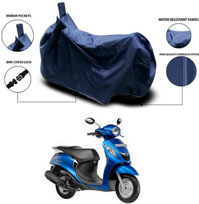 ANTHUB Waterproof Two Wheeler Cover for Yamaha(Fascino, Blue)
