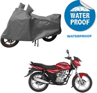 saanvi Waterproof Two Wheeler Cover for Bajaj(Discover 125 DTS-i, Grey)
