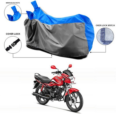 ANTHUB Waterproof Two Wheeler Cover for Hero(Passion, Blue, Grey)