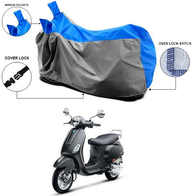 ANTHUB Waterproof Two Wheeler Cover for Vespa(Vespa VXL 125, Blue)