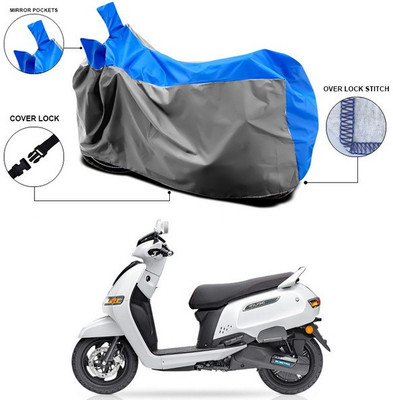 SEBONGO Waterproof Two Wheeler Cover for TVS(Blue)