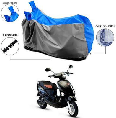 SEBONGO Waterproof Two Wheeler Cover for Hero(Electric Photon, Blue, Grey)