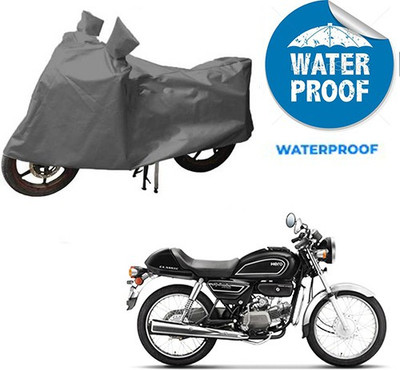 saanvi Waterproof Two Wheeler Cover for Hero(Splendor Pro Classic, Grey)
