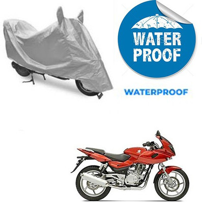 RPSENTTERPR Waterproof Two Wheeler Cover for Bajaj(Pulsar 220 DTS-i, Silver)