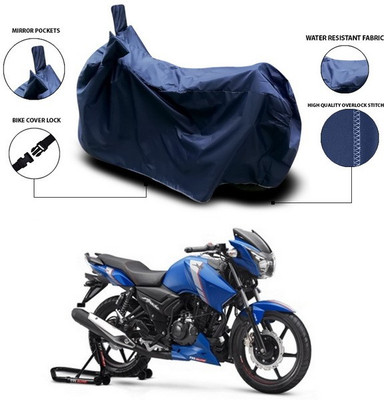 SEBONGO Two Wheeler Cover for TVS(Apache RTR 160 4V, Blue)