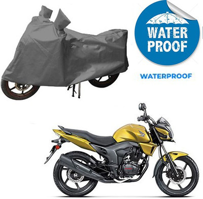 RPSENTTERPR Waterproof Two Wheeler Cover for Honda(CB Trigger, Grey)