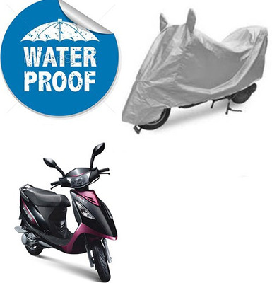 RPSENTTERPR Waterproof Two Wheeler Cover for TVS(Scooty Streak, Silver)