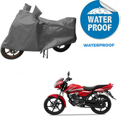 saanvi Waterproof Two Wheeler Cover for TVS(Pheonix, Grey)