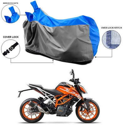 ANTHUB Waterproof Two Wheeler Cover for KTM(Duke 390, Blue, Grey)