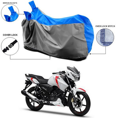 SEBONGO Waterproof Two Wheeler Cover for TVS(Apache RTR 160, Blue)