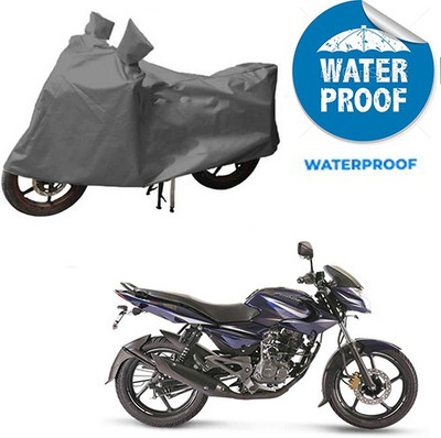 saanvi Waterproof Two Wheeler Cover for Bajaj(Pulsar 135 LS DTS-i, Grey)