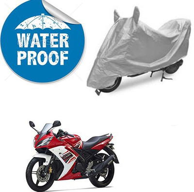 RPSENTTERPR Waterproof Two Wheeler Cover for Yamaha(R15 s, Silver)