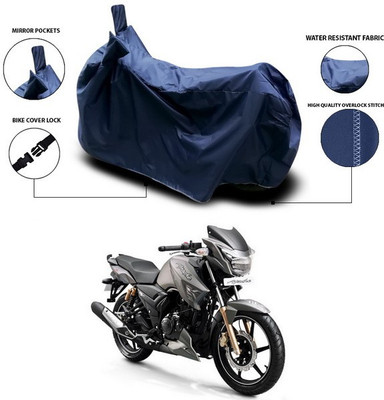 SEBONGO Waterproof Two Wheeler Cover for TVS(Apache RTR 180, Blue)
