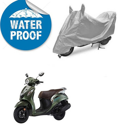 RPSENTTERPR Waterproof Two Wheeler Cover for Yamaha(Fascino, Silver)