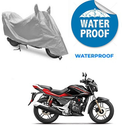 saanvi Waterproof Two Wheeler Cover for Hero(CBZ Extreme, Silver)