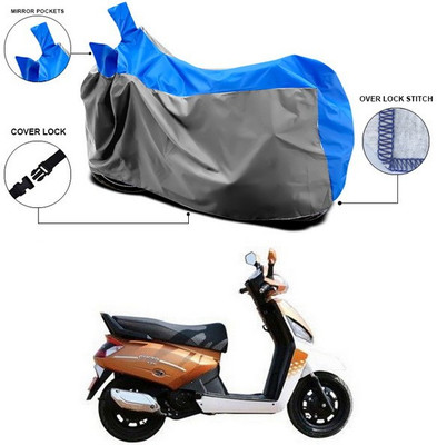 ANTHUB Waterproof Two Wheeler Cover for Mahindra(Gusto 125, Blue, Grey)