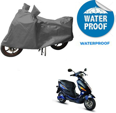 saanvi Waterproof Two Wheeler Cover for Hero(Electric Cruz, Grey)