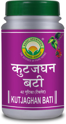 Basic Ayurveda Kutjaghan Bati Pack Of 2(Pack of 4, 160 Tablets)