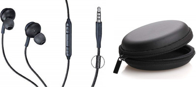 deals boAt In-Ear Wired Earphones with Mic (BassHeads 228, Black) | earphonix Premium Earphone With Mic And Free Carrying Case Wired Headset(Black, In the Ear)