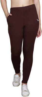 Hiflyers Ankle Length Western Wear Legging(Brown, Solid)