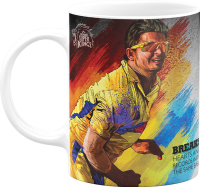Eagletail India Chennai Super Kings MS Dhoni and Suresh Raina | Perfect Gift for CSK MSD and Raina fans | Unique Ceramic Coffee Mug(350 ml)