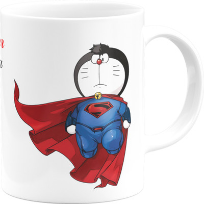 Eagletail India SB – Sometimes being a Brother is even better than being a Superhero Happy Raksha Bandhan Doraemon Ceramic Coffee Mug(350 ml)
