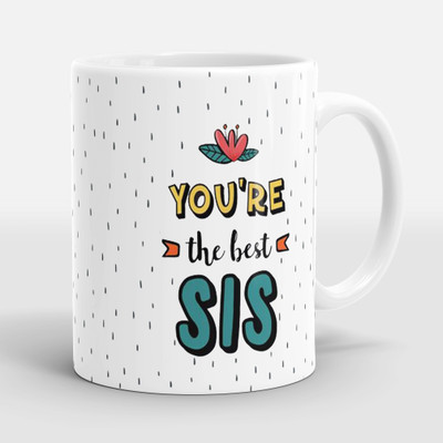 Sublikraft You Are The Best Sis Multi Color Printed Ceramic Coffee Mug(330 ml)