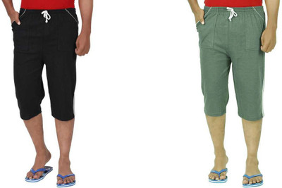 WellFitLook Solid Men Three Fourths