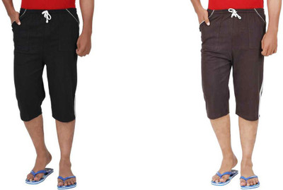 WellFitLook Solid Men Three Fourths