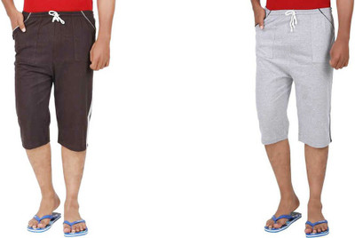 WellFitLook Solid Men Three Fourths