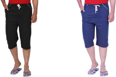 WellFitLook Solid Men Three Fourths