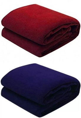 kumar creation Solid Single AC Blanket for  Mild Winter(Polyester, Blue, Maroon, Multicolor)