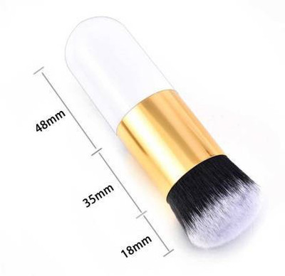 hemoly Foundation Brush with Sponge puff blender - (Pack of 2) (Pack of 2)(Pack of 2)