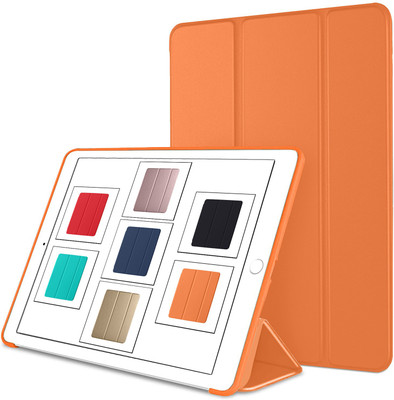 DuraSafe Cases Flip Cover for Apple iPad Pro 9.7 Inch [Pro 9.7 2016] Shock Proof Magnetic Dual Angle Stand Cover(Orange, Dual Protection, Silicon, Pack of: 1)