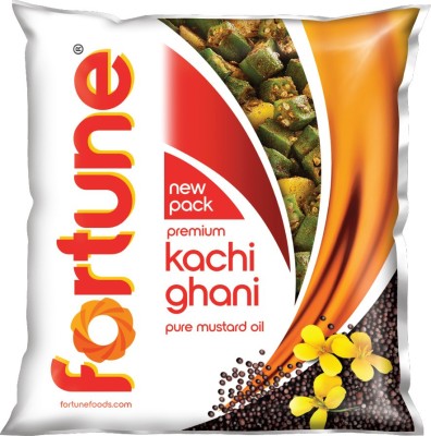 FORTUNE Kachi Ghani Mustard Oil Pouch(500 ml)