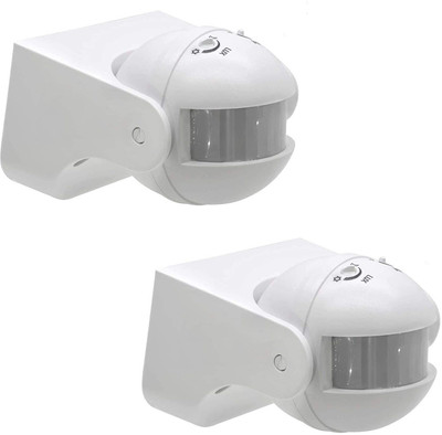 Quick Sense 2pc 220V AC LUX Time Adjustment Wall-Mount PIR Motion Switch with Light Sensor Motion Sensor Light