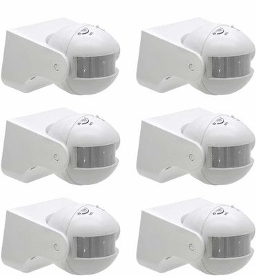 Quick Sense 6pc Combo Degree Automatic Wall Infrared PIR Motion Sensor Motion Detector 10 A Motion Sensor Electrical Switch(Pack of 6 Number of Switches - 6)