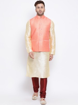 Namaskar Men Kurta Churidar Ethnic Jacket Set