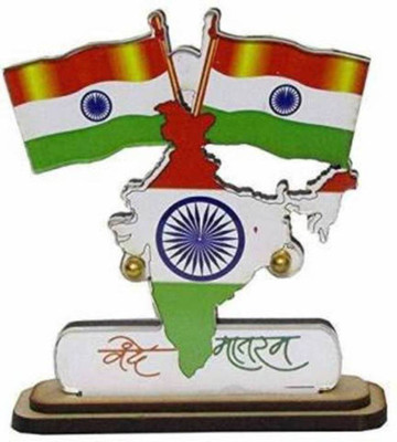 Voyo Bhart indian Flag Double Sided Wind Car Dashboard Flag(Rayon)