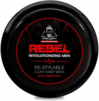urbangabru Rebel Clay Hair Wax for Instant Re-Styling (100 times) and Ultra Strong Hold - 85 Gram Hair Wax(85 g)