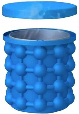 NMS TRADERS 1 L Silicone 1 L Silicone Ice Cube Maker Genie Ice Bucket (Blue) Ice Bucket (Blue) Ice Bucket(Blue)