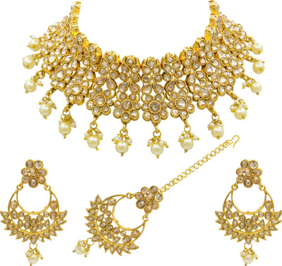 SAIYONI Alloy Gold-plated Gold Jewellery Set(Pack of 1)