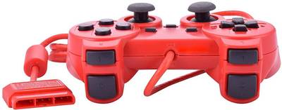 Clubics PS2 Controller - Red Wired Motion Controller (Red, For PS2)  Joystick