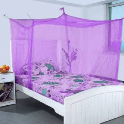 shriji creation HDPE - High Density Poly Ethylene Adults Washable 6X7 FEET PLAIN PURPLE MOSQUITO NET Mosquito Net(Purple, Bed Box)