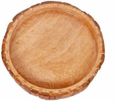 Giftoshopee Wooden Rounded Beautifull Tray, Handcrafted Serving Tray Tray