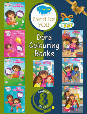 Dora Colouring Books Complete Combo | Pack Of 8 Copy Colouring Books(Paperback, Sawan)