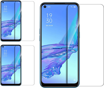 ISAAK Tempered Glass Guard for OPPO A53s(Pack of 3)