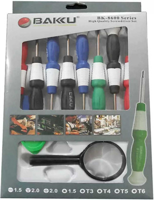 Baku 11 in 1 Mobile and laptop Repair Kit with magnifier Precision Screwdriver Set (Pack of 11) Precision Screwdriver Set(Pack of 11)