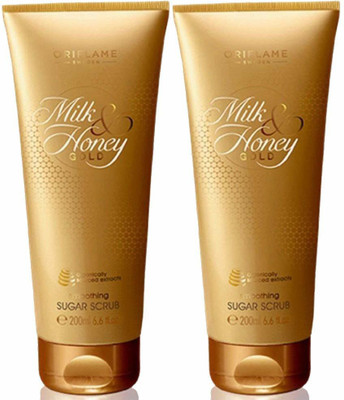 Oriflame SWEDEN MILK & HONEY GOLD SMOOTHING SUGAR SCRUB SET OF - 2 Scrub(400 g)