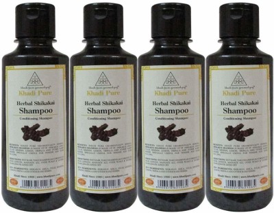 Khadi Pure Herbal Shikakai Shampoo - 210ml (Set of 4)(840 ml)